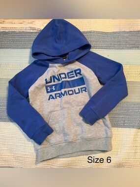 Under Armour Gray and Royal Blue Kids Hoodie